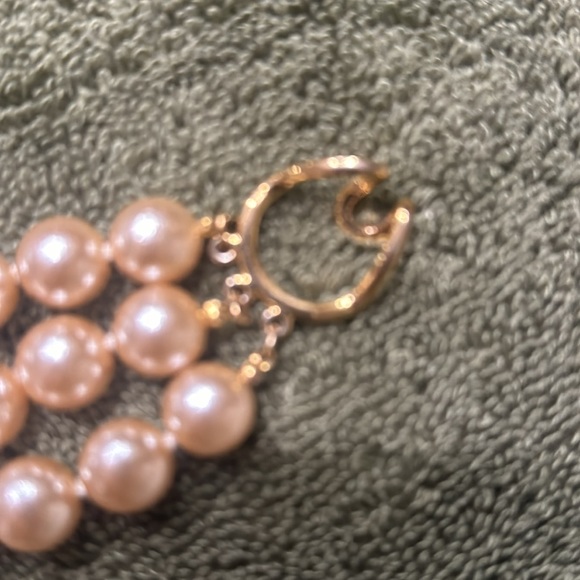 Vintage Kenneth J Lane glass Pearl Necklace Famous Barbara Bush style - Picture 3 of 4